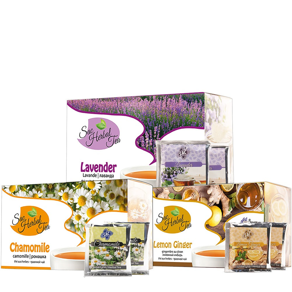 Relax and Diet Tea Pack (Lemon ginger ,Chamomile ,Lavender )