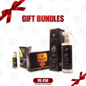 Oudh Airfreshener 250ml + Oudh Soap Bar + Oudh Attar - Nonalcoholic Perfume 6ml