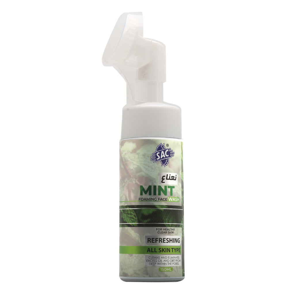 Mint Acne Preventing & Anti Wrinkle Foaming Face Wash 150ml with Silicon Brush