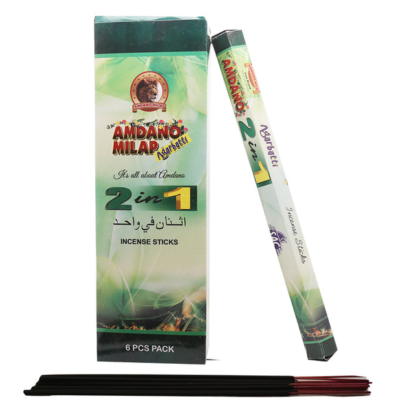 2 in 1  Incense sticks - Aggarbati (pack of 6 boxes)