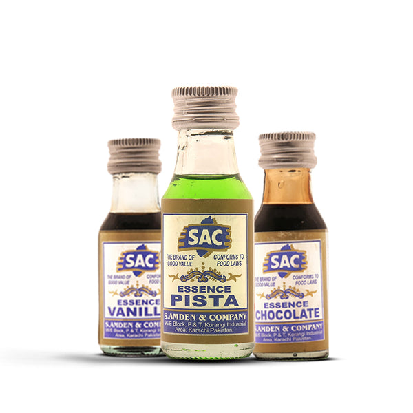 Vanilla, Pista & Chocolate Essence Flavor - 25ml (Pack of 3)