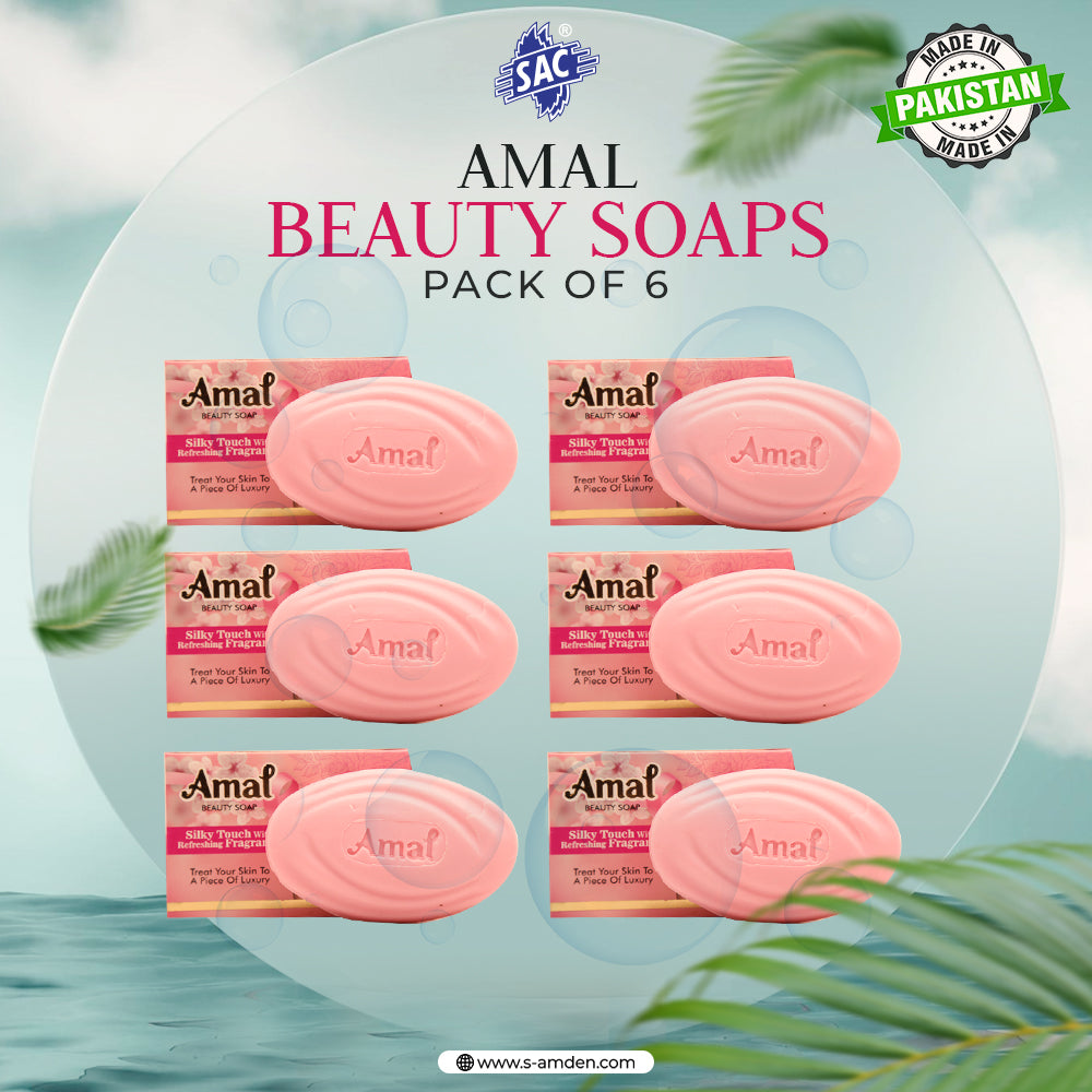 AMAL SOAP 80gm Beauty Bar For Daily Use (Pack of 6)