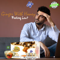 Ginger With Honey Herbal Green Tea  (20 Sachets Per Pack)