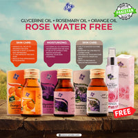 Glycerine Oil + Orange Oil + Rosemary Oil + Rosewater(Free)