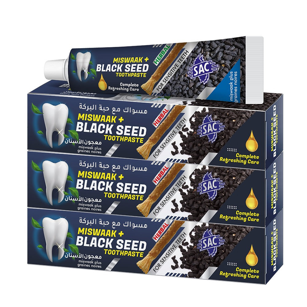 Meswak With Blackseed Tooth Paste 125gm (Pack of 3)