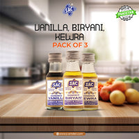 Vanilla, Biryani & Kewra Essence Flavor - 25ml (Pack of 3)