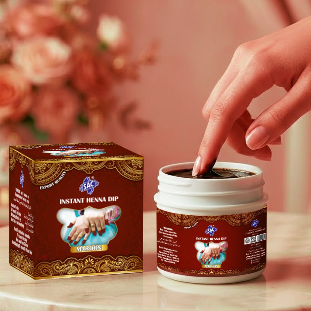 SAC Instant Henna Dip - Maroon.