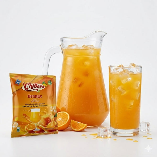 Orange Powder Juice |Pack Of 6 | Instant Refreshing Orange Drink Mix