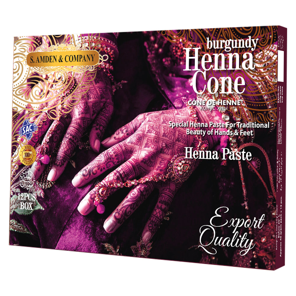 Burgundy Henna Pack of 12