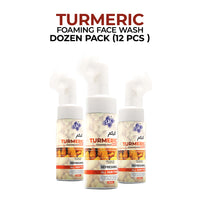 Turmeric Foaming Face Wash 150ml with Silicon Brush (Dozen Pack 12 pcs)