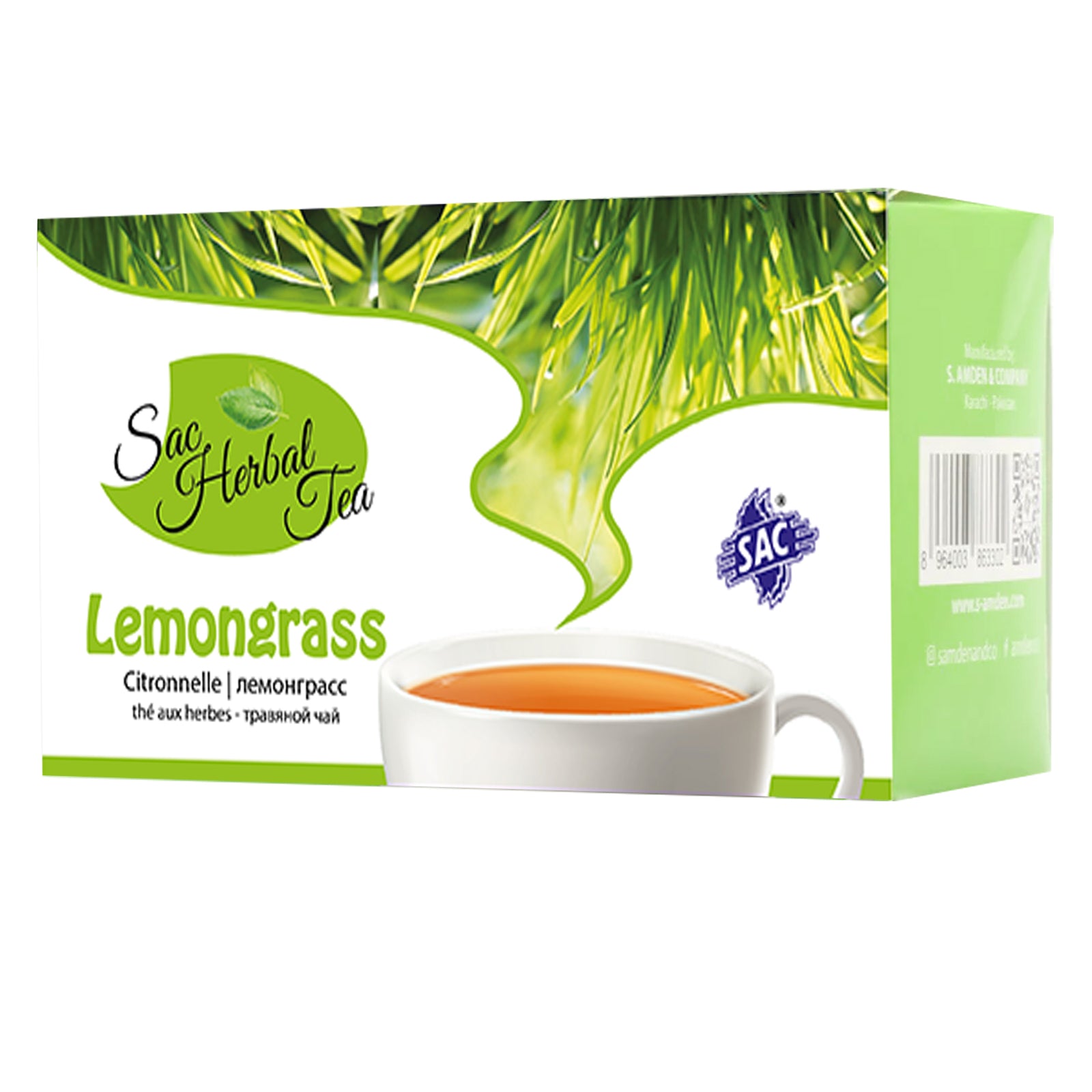 Lemongrass Herbal Green Tea  (20 Sachets Per Pack)