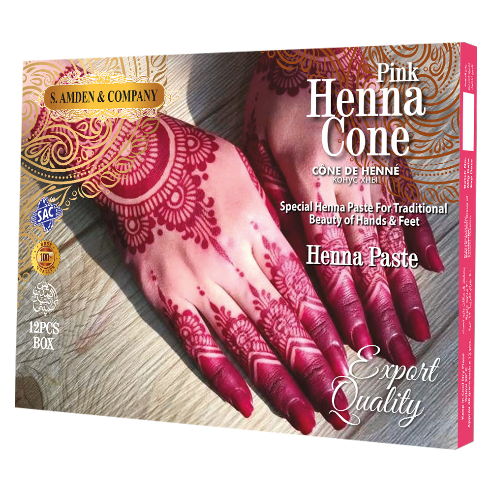 Pink Henna Pack of 12