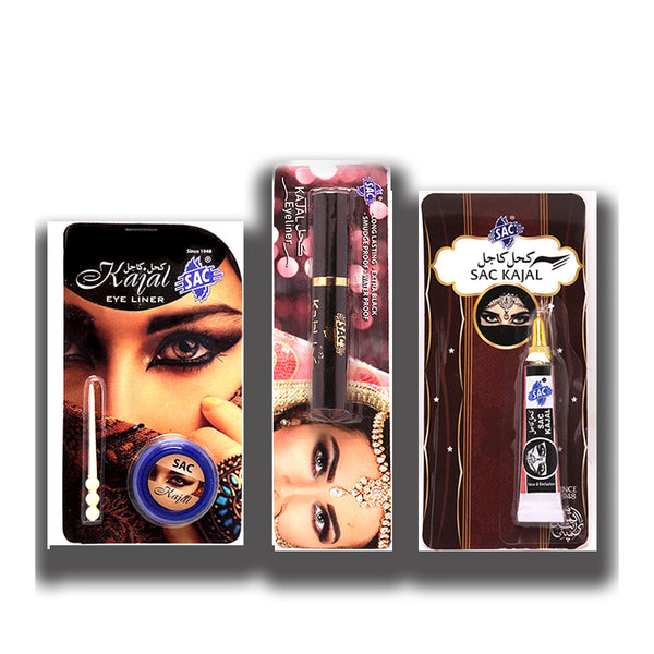 Kohl Aswad - Kajal Set of 3 - Pencil, Tube & Dibi