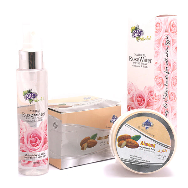 SAC Rose Water with Petroleum Jelly - Set of 2