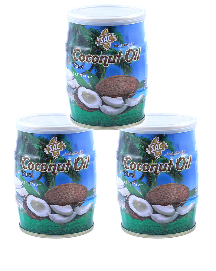 SAC Coconut Oil 400ml Pack of 3