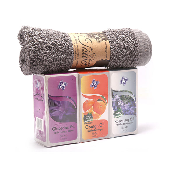 Herbal Oil - Pack of 3 With Face Towel